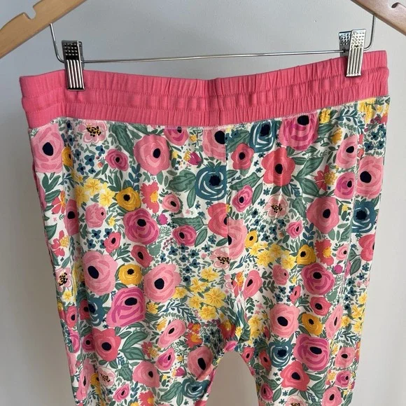 Little Sleepies Secret Garden Pink Floral Pajama Pants Lunaluxe Sz M Bamboo Pjs - Picture 6 of 8